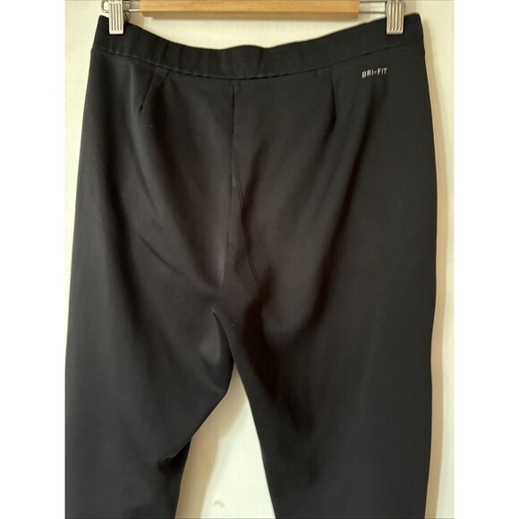 Nike Running Pants Black Dri-Fit Drawstring Zip Ankle Gym Track | Mens Small - Picture 5 of 12